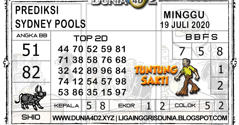 Prediksi Togel SYDNEY DUNIA4D2 19 JULI 2020