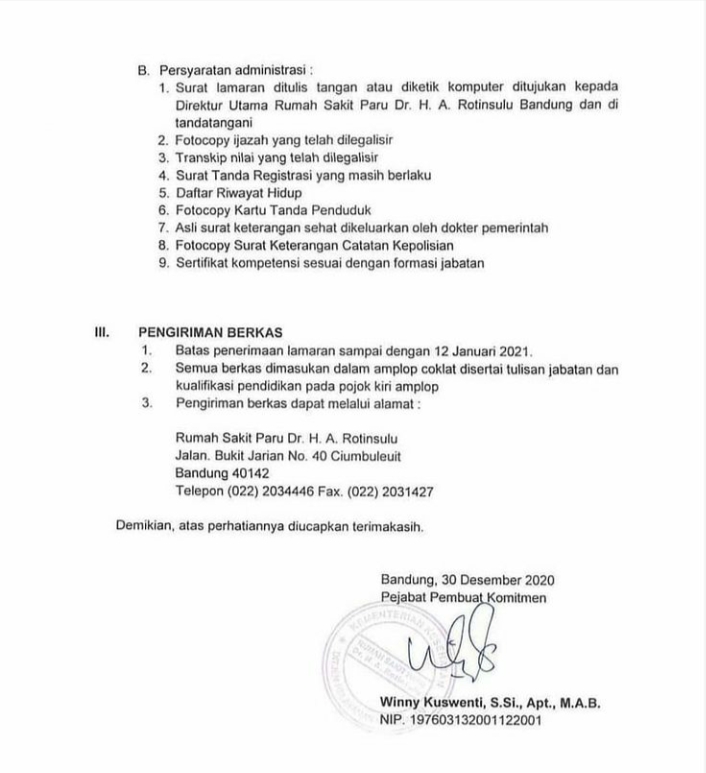 Lowongan Kerja Perawat Dan Dokter Spesialis Anestesi Di Rumah Sakit Paru Bandung Terbaru Tahun 2021