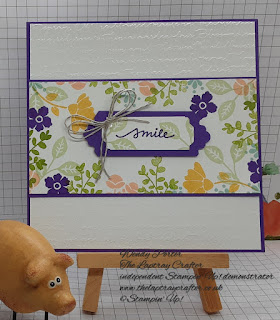 Smile card made using the Lovely You stamp set and punch bundle from Stampin' Up!