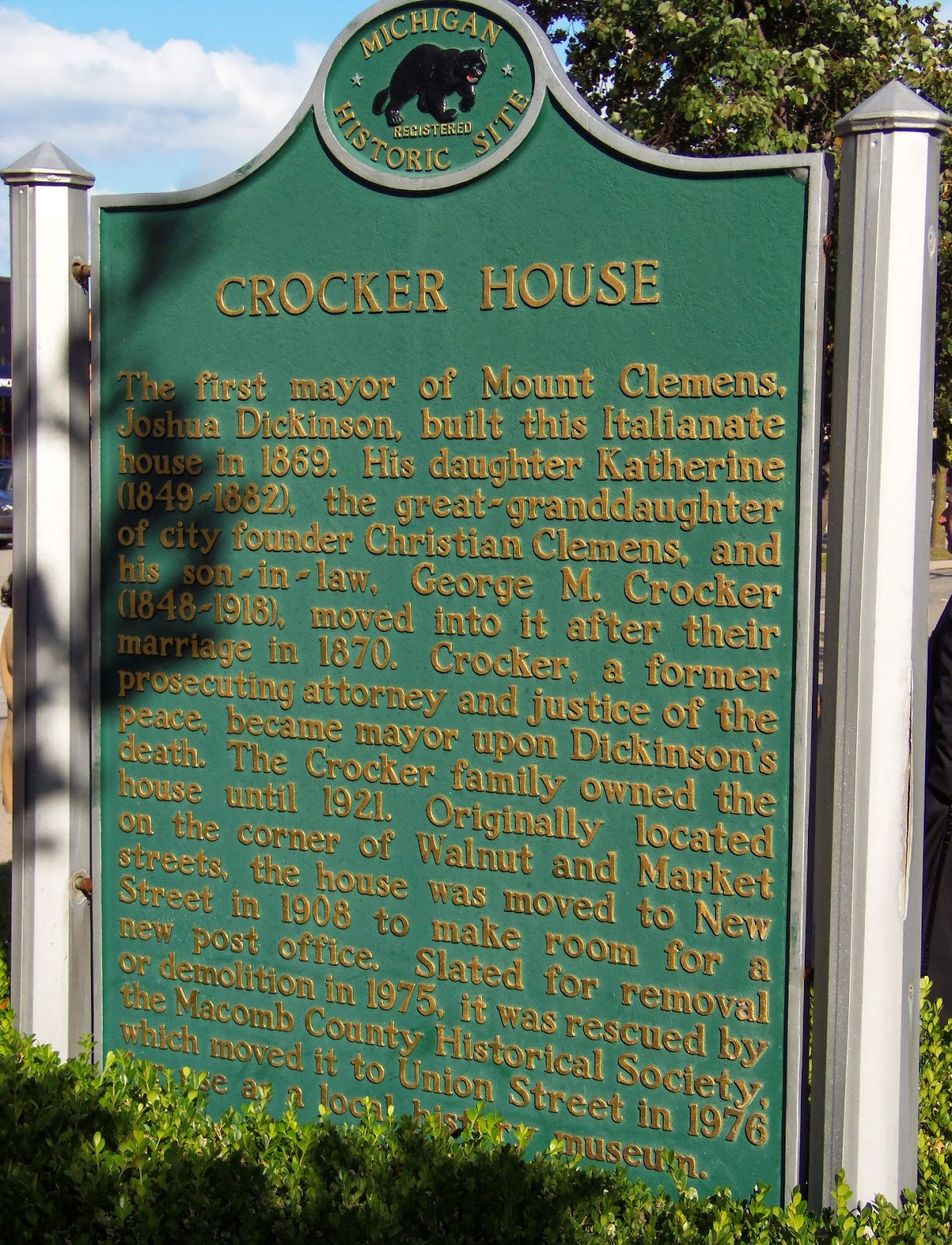 Maple Grove Cemetery C2H 17 days Crocker House Cemetery Walk