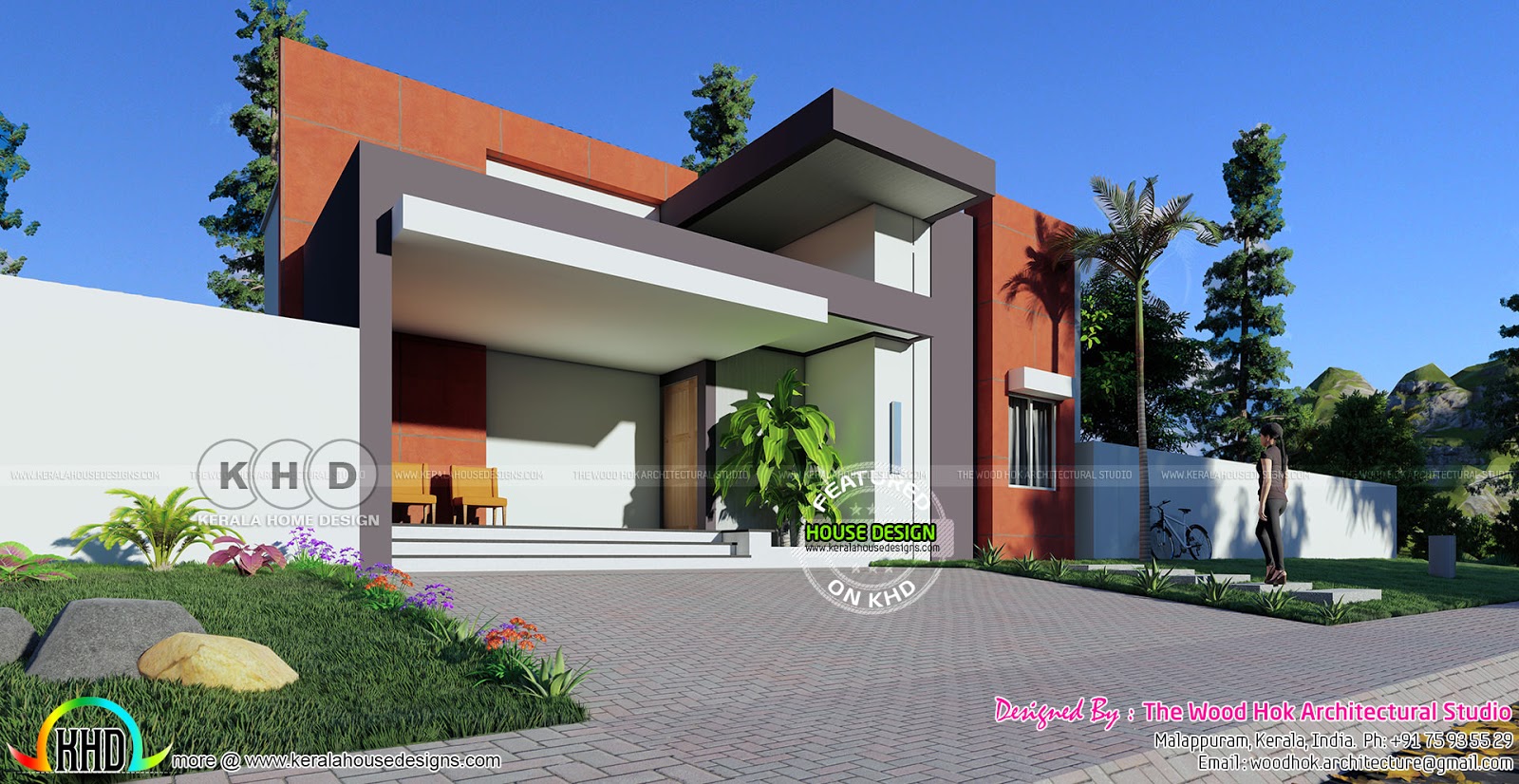 22k Cost Estimated Contemporary House Plan Kerala Home