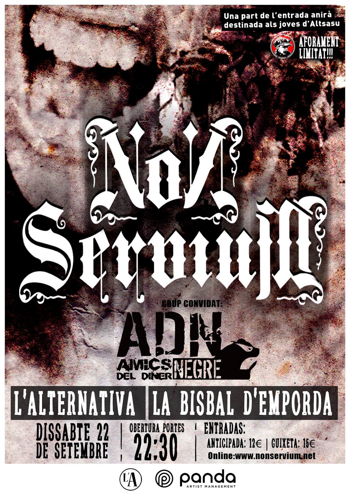 NON SERVIUM EN LA ALTERNATIVA DE LA BISBAL DEL EMPORDA GIRONA rock de aqui magazine NON SERVIUM EN LA ALTERNATIVA DE LA BISBAL DEL EMPORDA GIRONA rock de aqui magazine