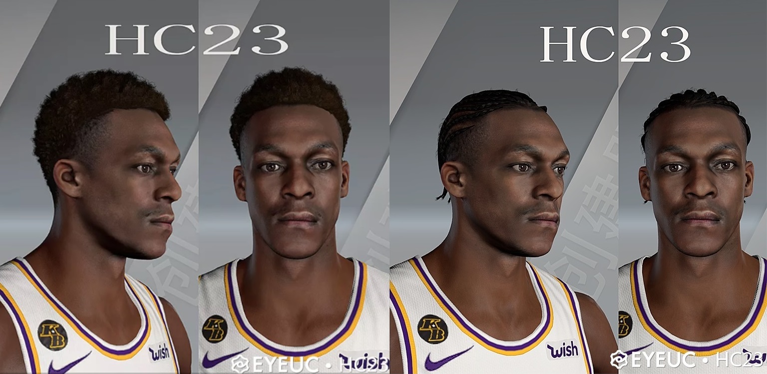Nba 2k21 Rajon Rondo Cyberface And Body Model 2 Versions Mini Afro Braids By Hc23 Shuajota Nba 2k22 Mods Rosters Cyberfaces