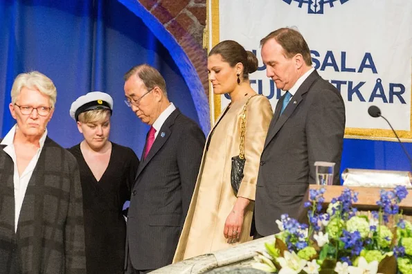 Crown Princess Victoria of Sweden attended as a audience a conference on refugee issue which is attended by UN General Secretary Ban Ki-Moon