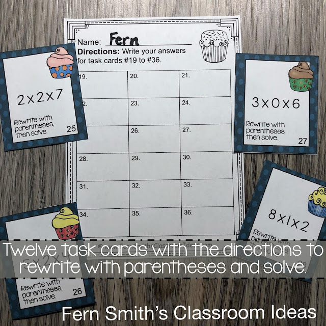 You will love how easy it is to prepare these 3rd Grade Go Math 4.6 Associative Property of Multiplication Task Cards for your class. My students LOVED Task Cards and your students will too! You can dedicate one of your math centers, math workstations, as a task card center. By changing out the skill each week, your students already know the directions for using the task cards. Your students will enjoy the freedom of task cards while learning and reviewing important skills at the same time! Students can answer these Associative Property of Multiplication Task Cards in your classroom math journals or on the included recording sheets. These 3rd Grade Go Math 4.6 Associative Property of Multiplication Task Cards are perfect for assessment grades for 3rd Grade Go Math Chapter 4!