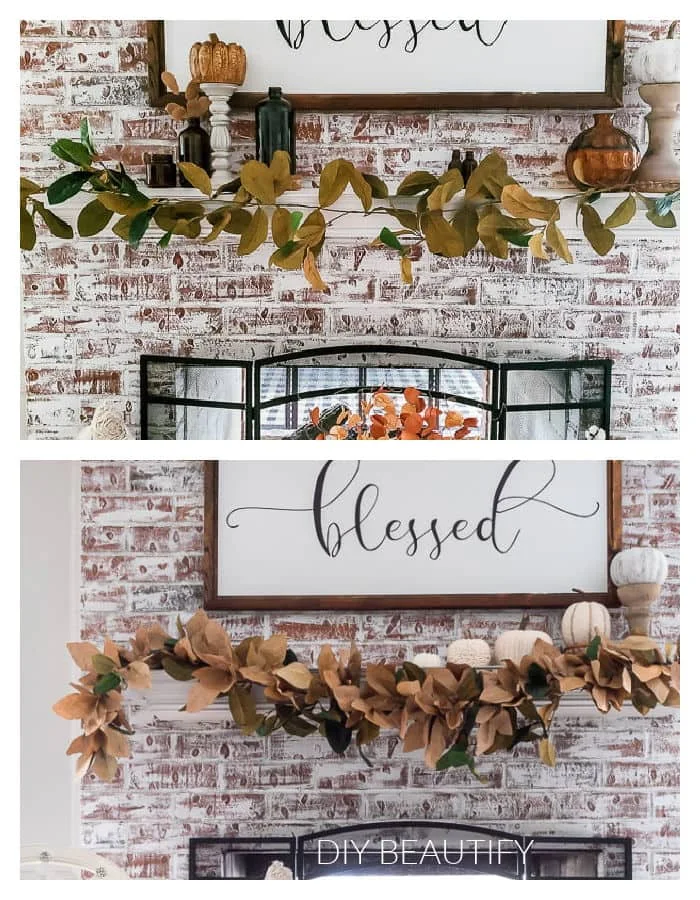 Paper Bag Leaf Garland - turn old grocery bags into a fall garland!