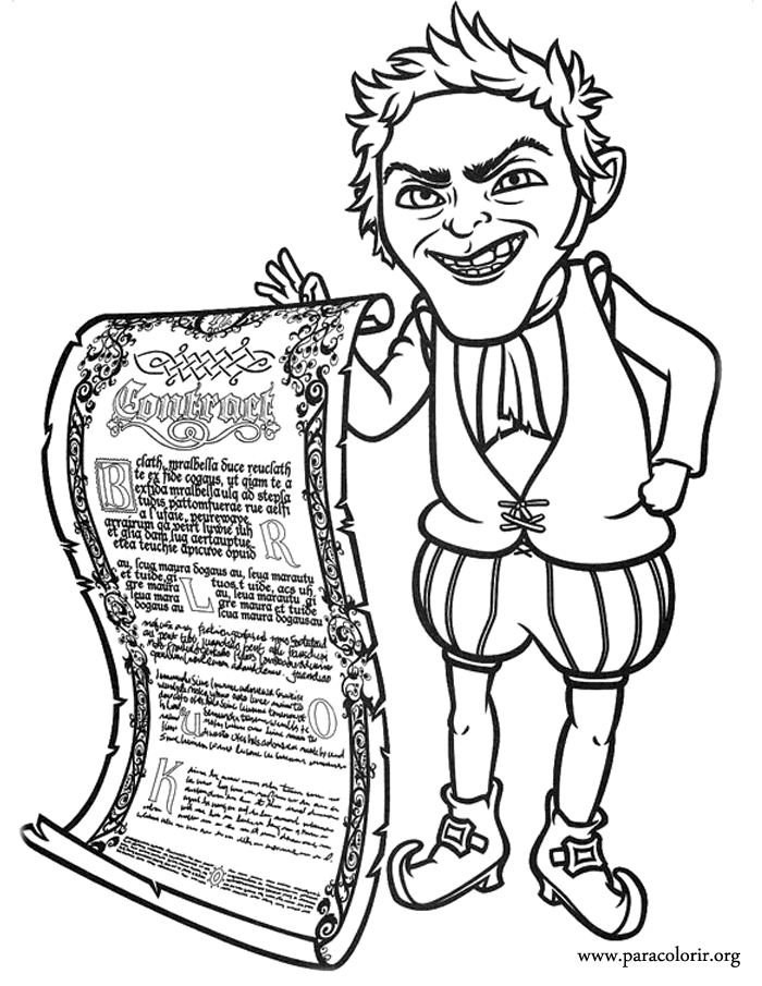 Kids Page: - Shrek - Rumpelstiltskin Coloring Pages
