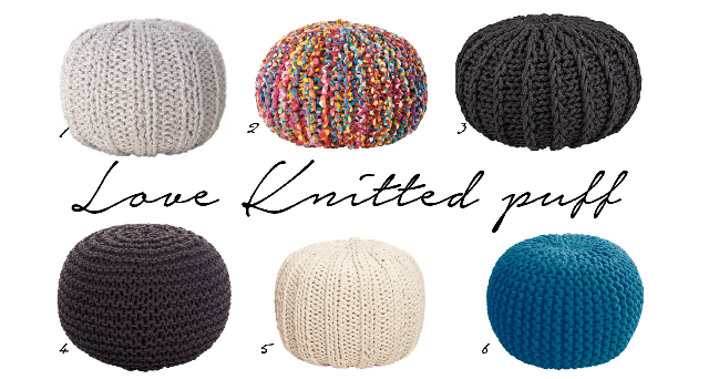 Knitted puff shop