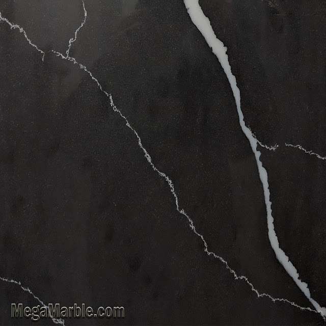 Marquina Midnight Quartz  Countertops