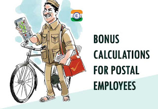 Bonus calculations for Postal employees