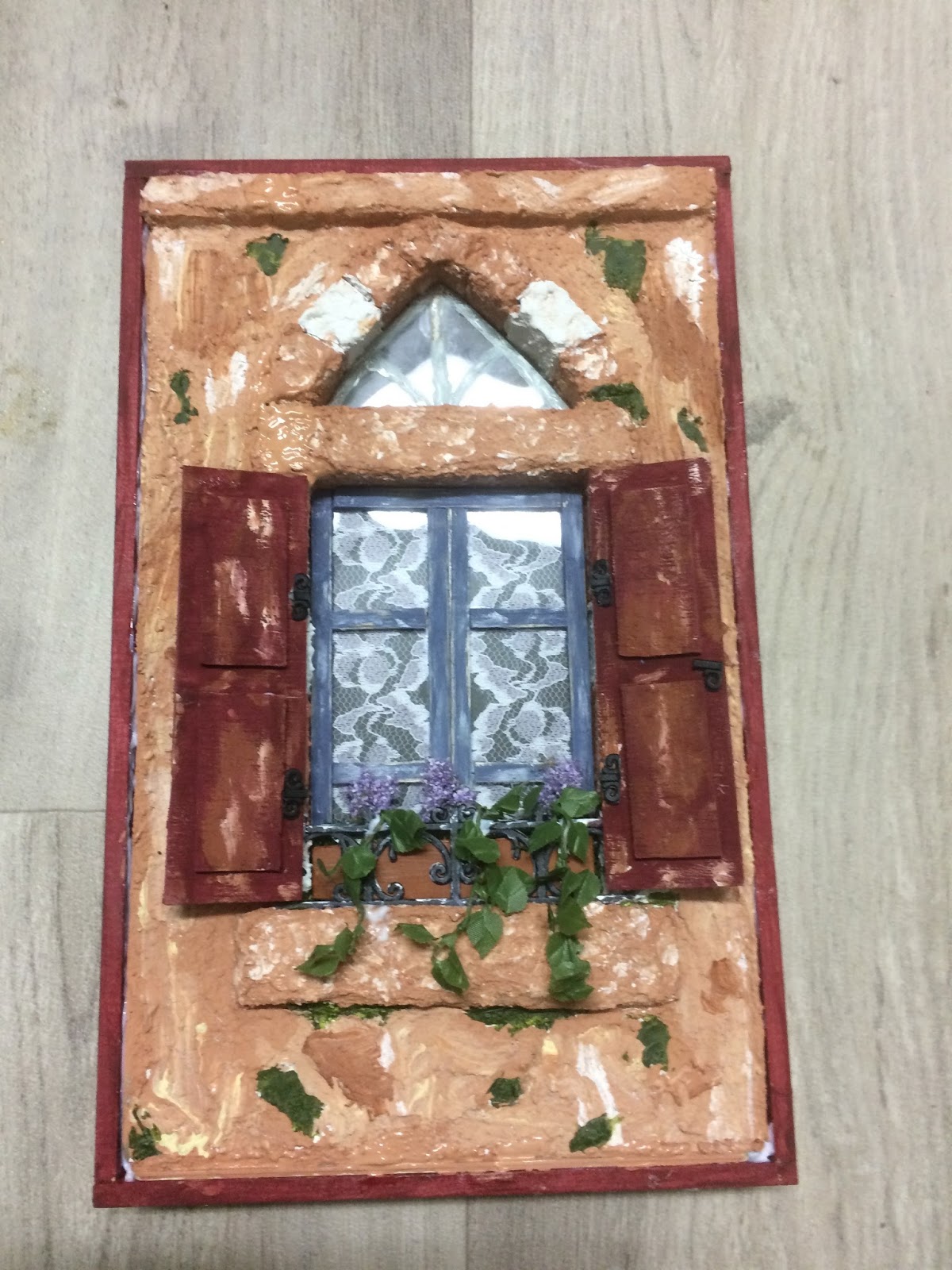 Wilmas Miniaturen Dioramen Mini Kunst Fenster In Alter Mauer