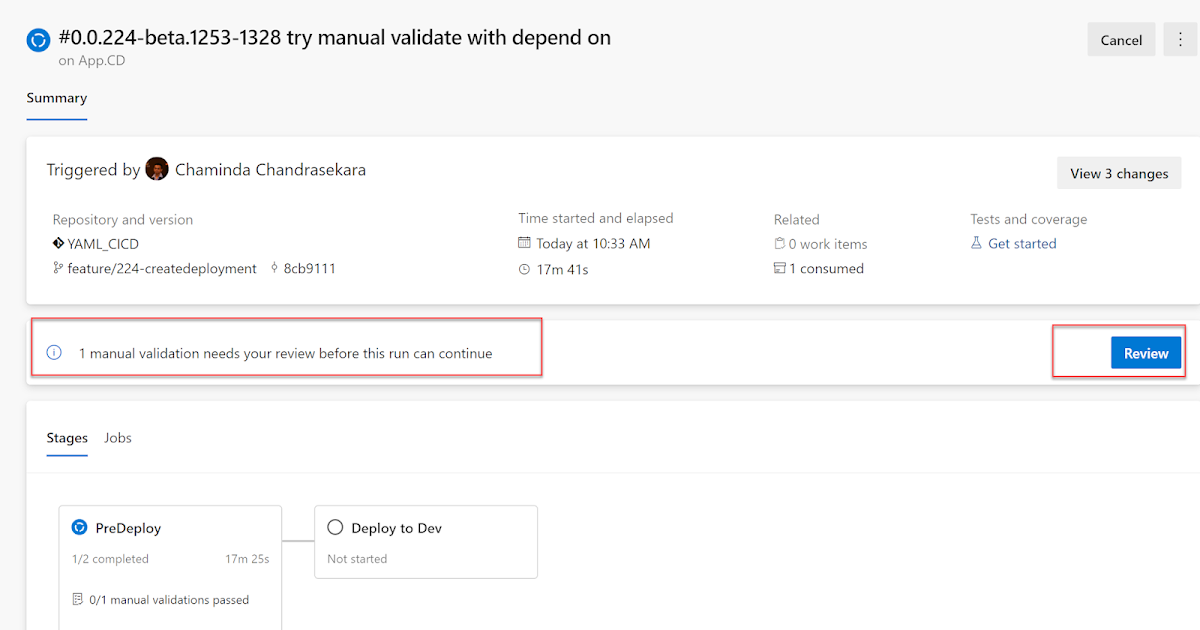 Chaminda's DevOps Journey with MSFT New Manual Validation Task for