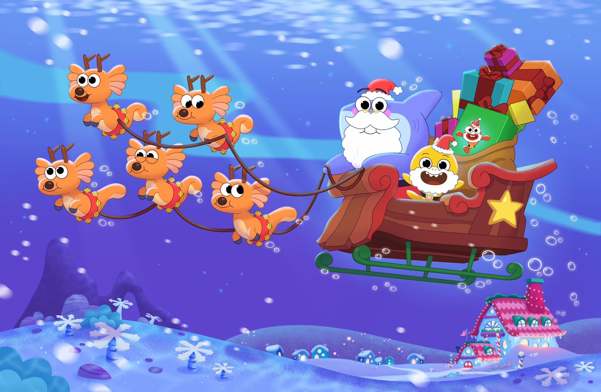Nick Jr Games 2010 88 BABY FishmasPressArt Horizontal v01 Baby Sharks Big Show Holiday Special Nickelodeon Preschool Nick Jr Press