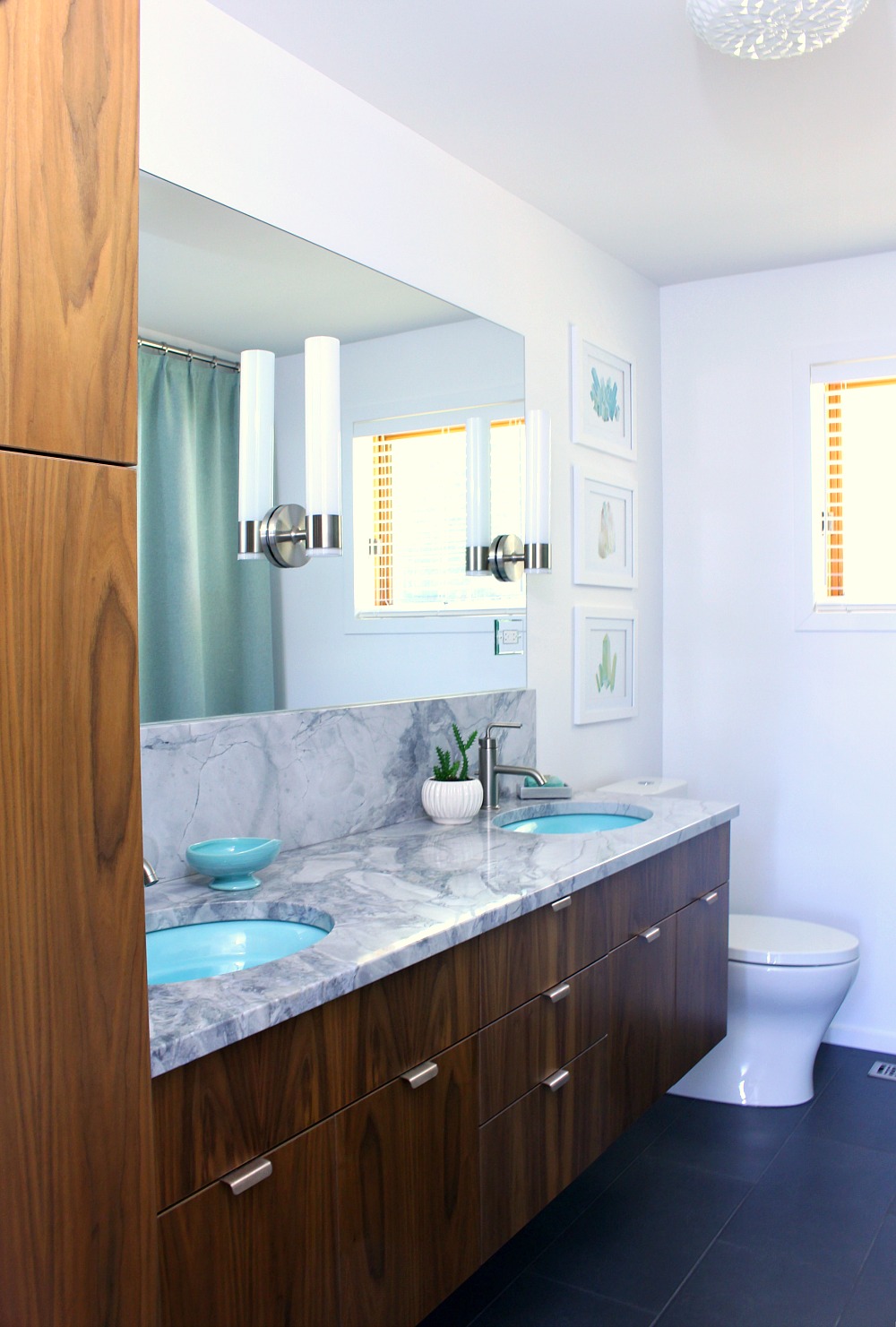 A Mid Century Modern Inspired Bathroom Renovation Before After