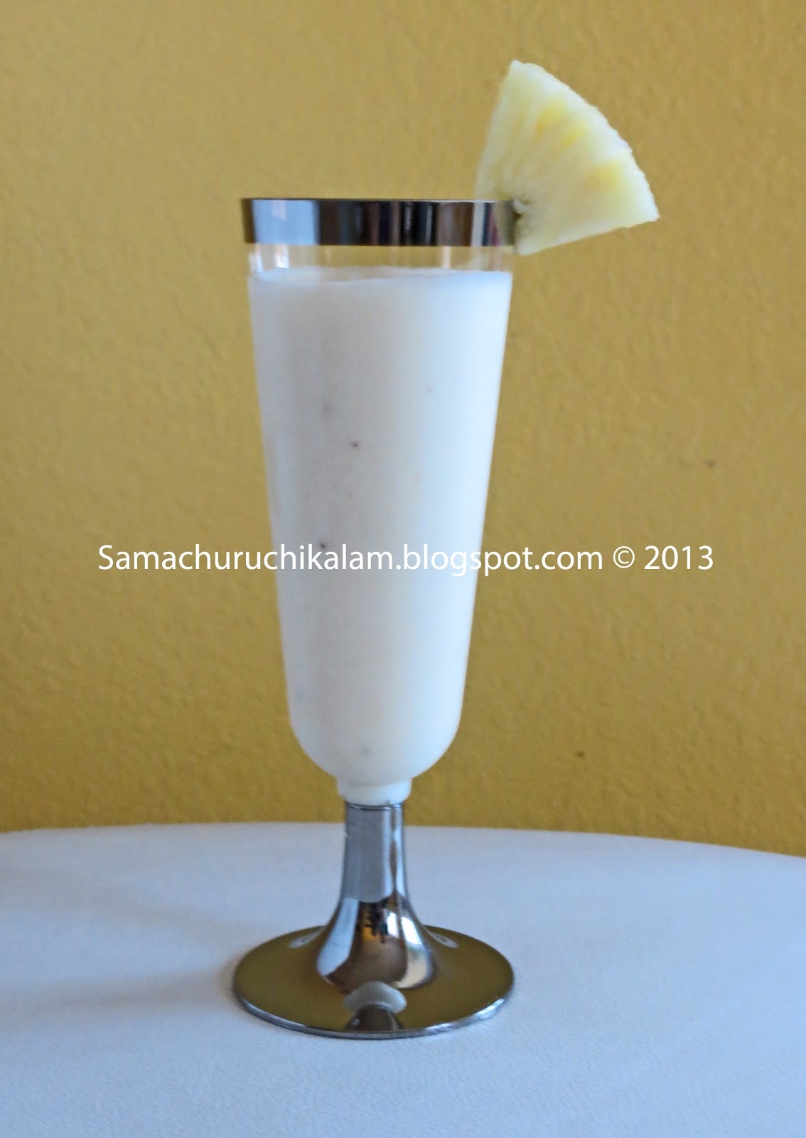 Recipes from Manju's kitchen Pineapple Smoothie