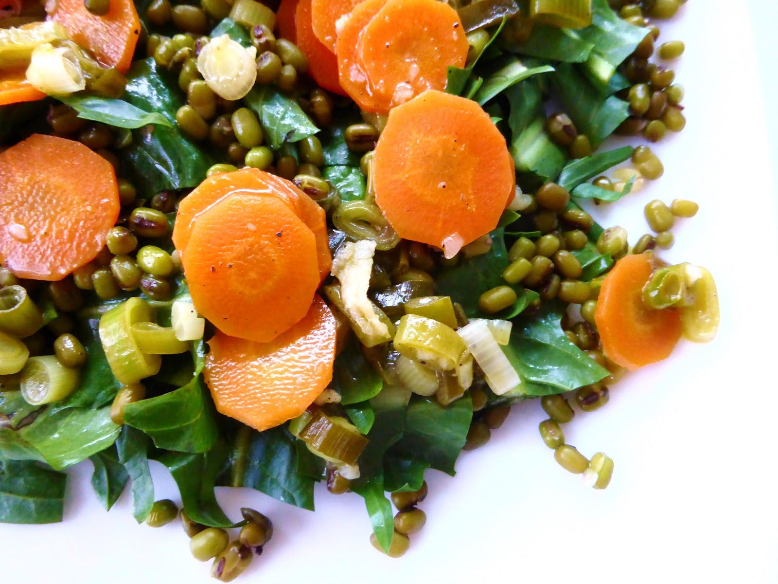 VEGAN - GO FOR IT: LÖWENZAHNSALAT MIT MUNGOBOHNEN