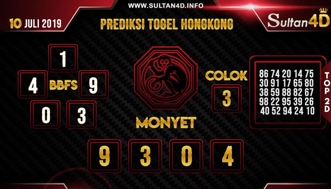 PREDIKSI TOGEL HONGKONG SULTAN4D 10 JULI 2019
