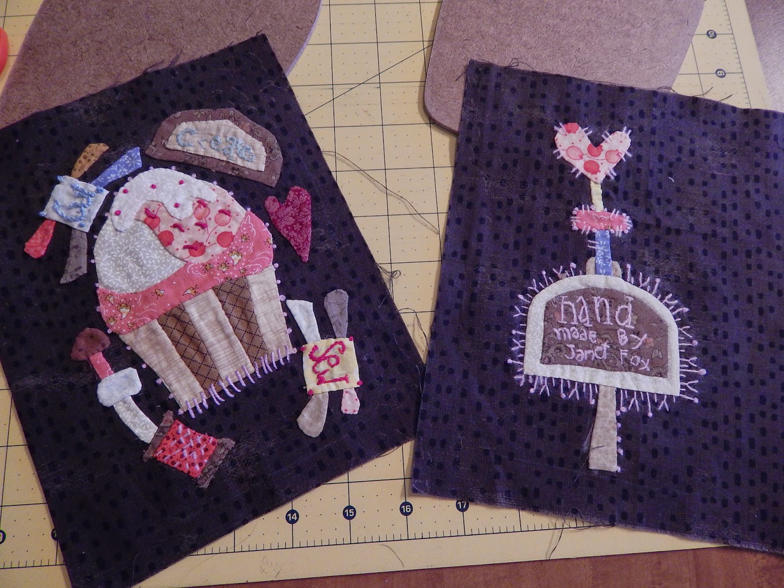 She's just a girl who creates... Finished my little sewing case.