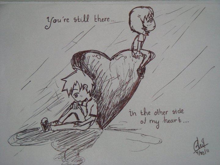 49 Lukisan Pensil Cinta