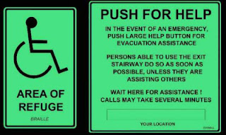 Area of Refuge Instruction Sign