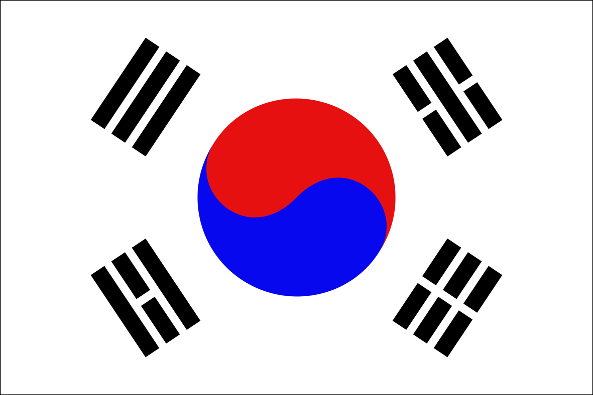 Gambar Bendera Korea Selatan  GAMBAR BENDERA NEGARA