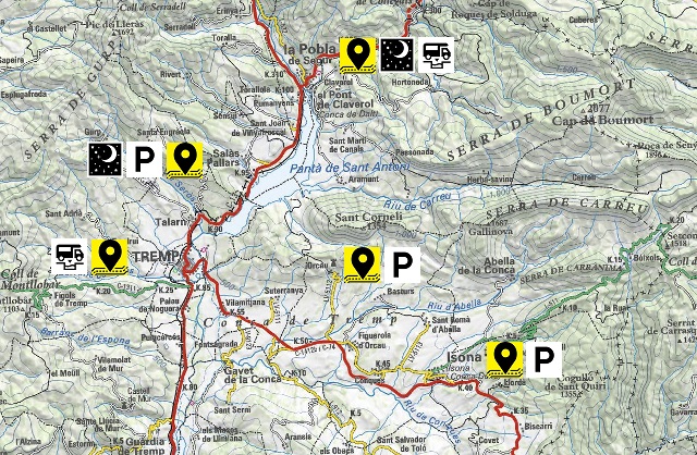Mapa dels llocs visitats