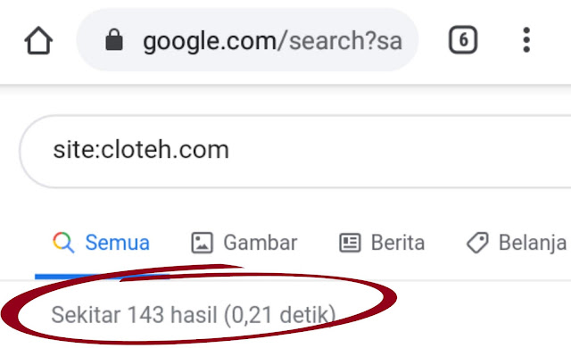 Melihat Jumlah Total Artikel Blog dengan Google Dork