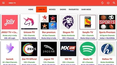 تطبيق OREO TV apk للأندرويد, تنزيل OREO TV apk مدفوع, تحميل OREO TV apk, أفضل تطبيقات مشاهدة القنوات المشفرة والمفتوحة على هواتف اندرويد