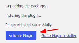 Activation button for a WordPress plugin