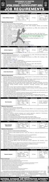 National Registration And Database Authority (Nadra) Jobs 2021