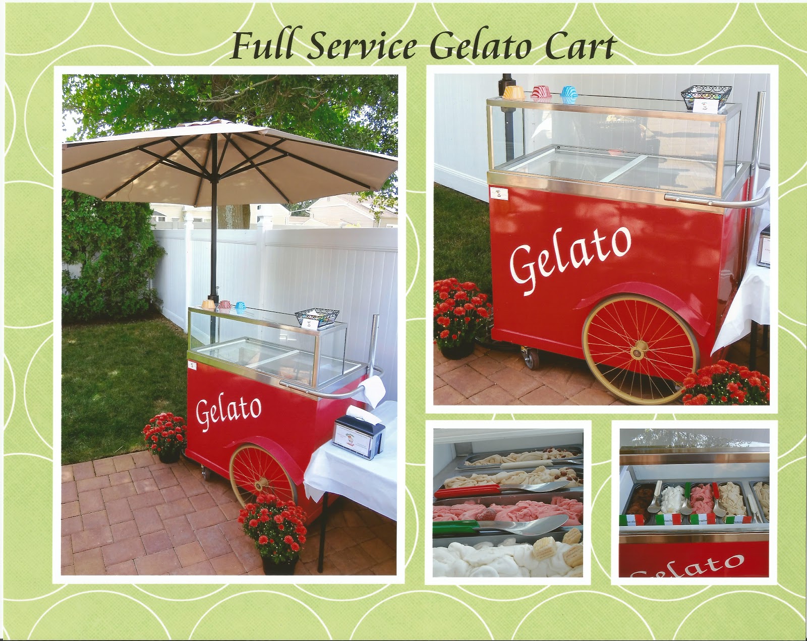 Gelato Catering Cart Long IslandWeddings, Birthday Parties, Corporate