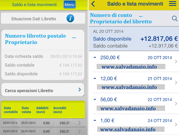 app libretto postale