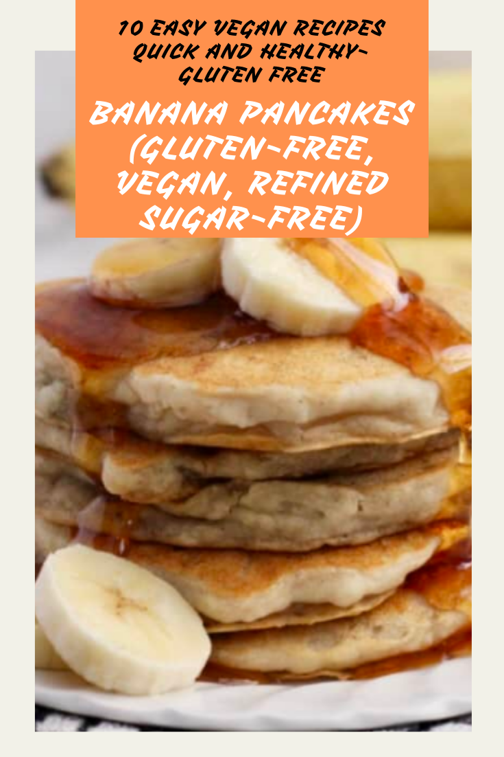 Banana Pancakes (glutenfree, vegan, refined sugarfree)