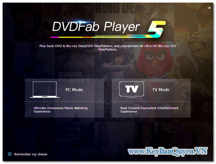 Tải và cài đặt DVDFab Player 5 Ultra 5.0.3.1 Full Key, Phần mềm xem phim HD - HDR10 - UHD - 3D và Blu-ray chuyên nghiệp nhất.