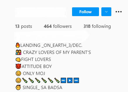 Impressive Instagram Bio for Boys