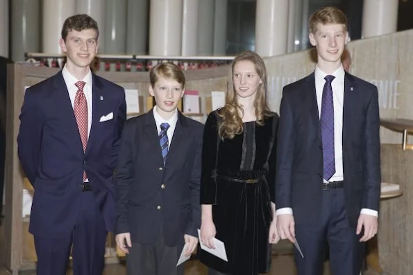 Prince Guillaume, Princess Sibilla, Prince Paul-Louis of Nassau, Princess Charlotte of Nassau, Prince Léopold of Nassau, Prince Jean of Nassau, Princess of Ligne Anne, Chevalier Charles de Fabribeckers of Grâce and Cortils, Countess of Antonia Holstein-Ledreborg, Dr Le and Madame John H. Fruchaud