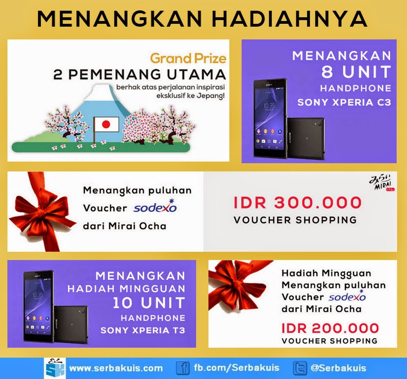 Kontes Mirai Ocha AsliSama Berhadiah 18 Sony Xperia