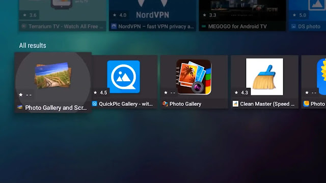 click on photo gallery and screensaver app photo gallery and screensaver app in aptoide tv
