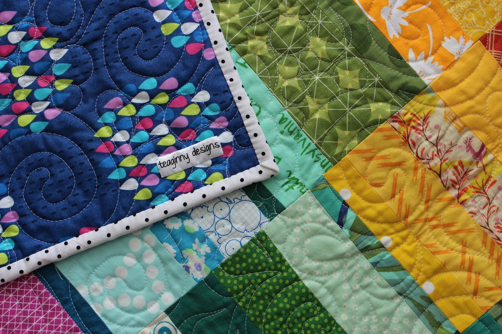 Teaginny Designs Rainbow Baby Quilt
