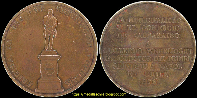 Medalla Inauguración Estatua GUILLERMO WHEELRIGHT