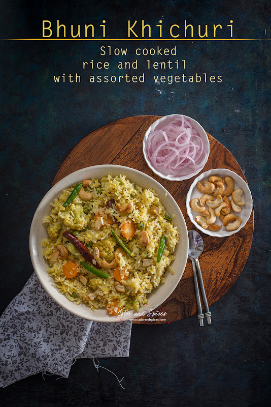 bhuni khichuri, slow cooked rice and lentil bhuni khichuri