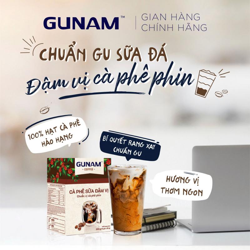Combo Gu Phái Mạnh- Cà Phê Hòa Tan GUNAM Đen Đá + Cà Phê Hoà Tan GUNAM Đậm Vị