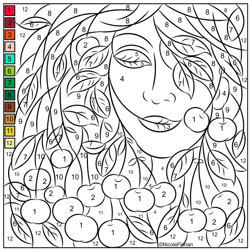 Nicole's Free Coloring Pages: COLOR BY NUMBER * COLORING PAGES