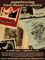 Experiencing Black Theater in America exhibit poster