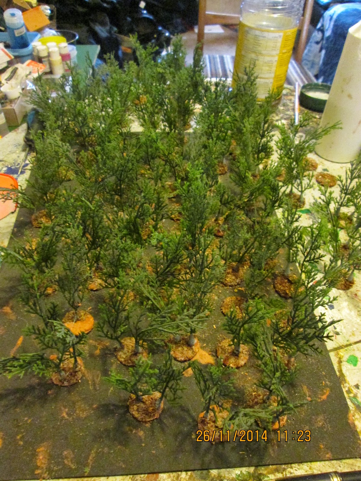 15mm Wargaming for Fun and Sanity Making Plant bases. Here be shrubbery.