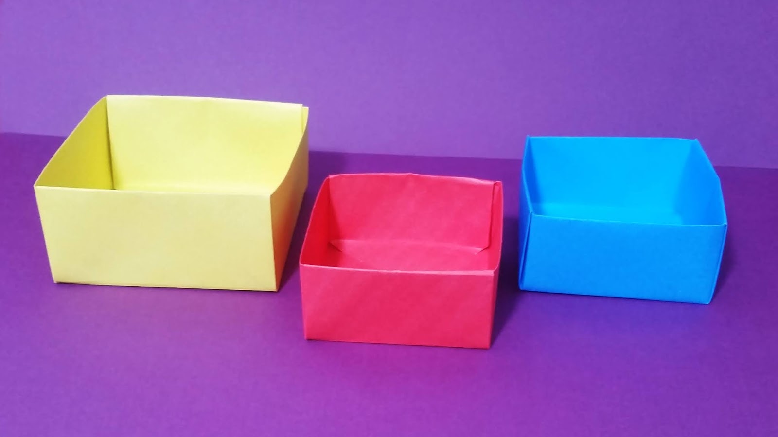 Easy Origami Box With Color Paper How To Make Origami Paper Box
