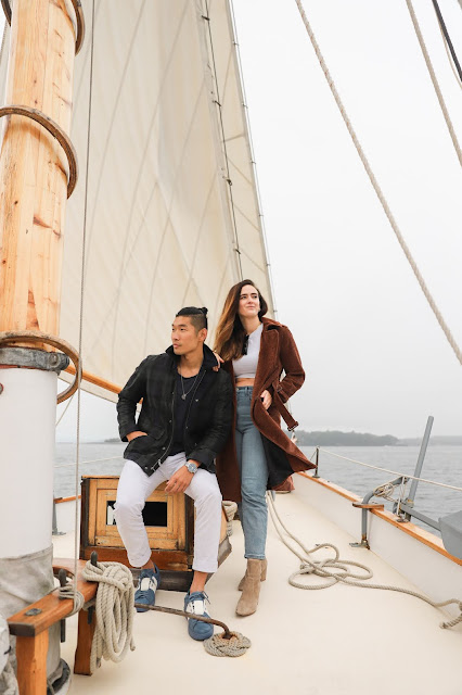 Fall Couple Outfit Ideas | Alicia Mara and Leo Chan Wearing Brooks Brothers