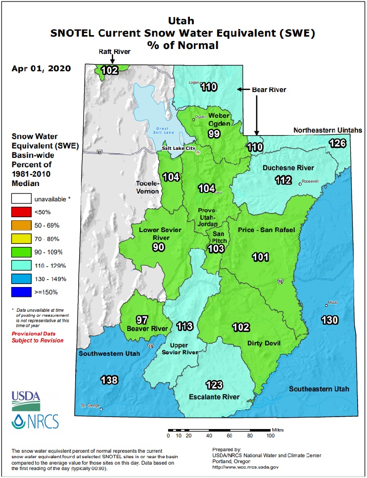 Utah Weather April 2020