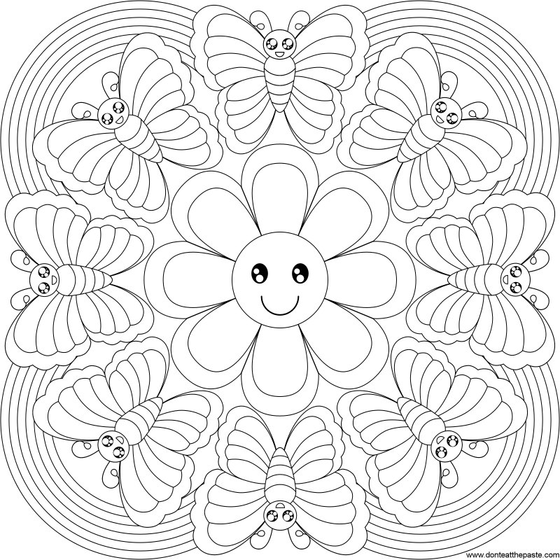 mandala flowers coloring pages - photo #7