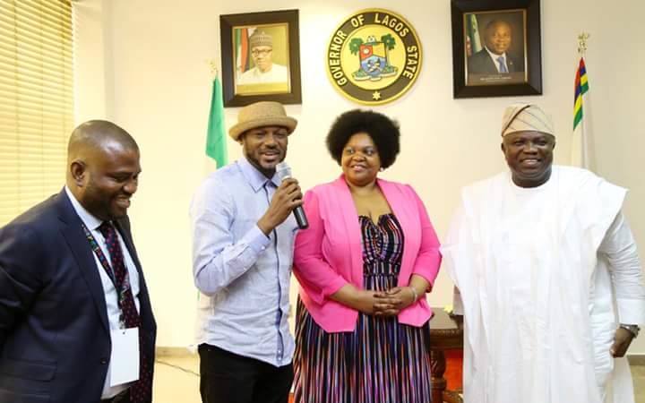 Image result for AFRIMA 2016: Ambode hosts nominees at State House
